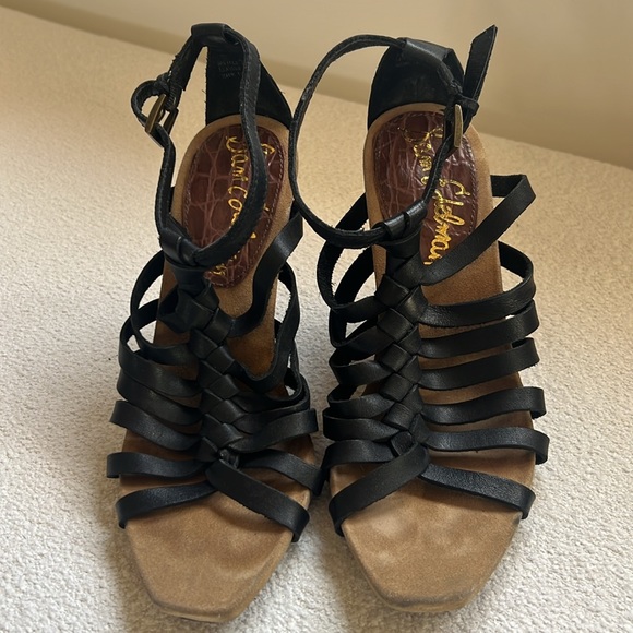 Sam Edelman Black Leather Sandals - Picture 2 of 8